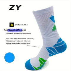 1pair Basketball Socks Thickened Breathable Long Sports Socks