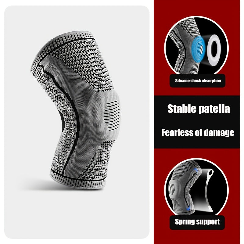 Outdoor Sports Knee Pads with Silicone Spring Breathability