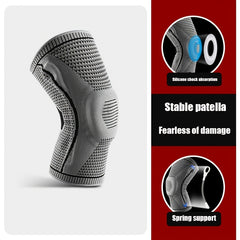 Outdoor Sports Knee Pads with Silicone Spring Breathability