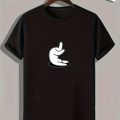 Cartoon Print Men's Comfy T-shirt Graphic Tee Men's Summer Outdoor
