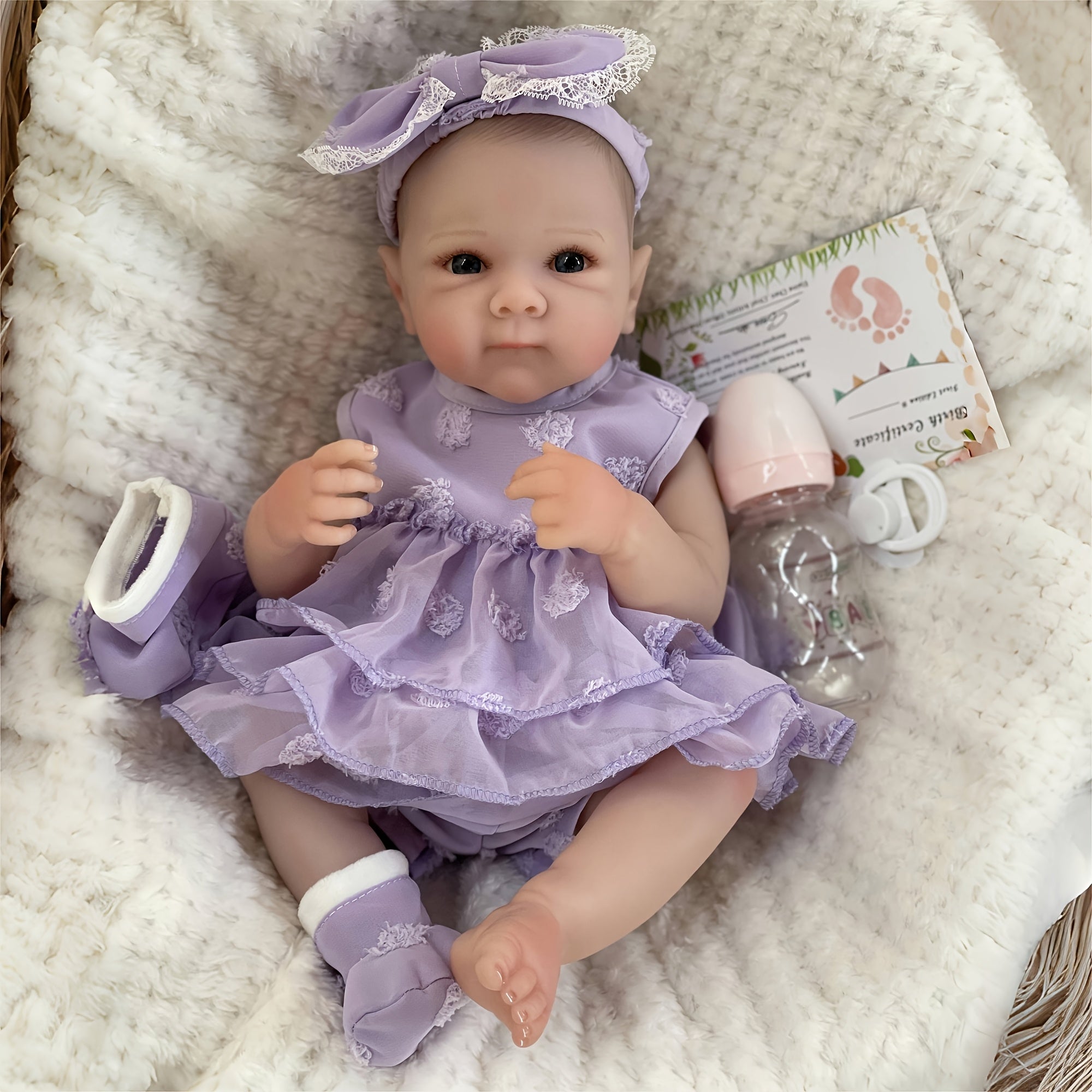 Realistic 20-Inch Vinyl Girl Reborn Doll Handcrafted Birthday Gift