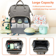 Baby Diaper Bag Backpack With Changing Station 30L Dual Use Baby Bag For Mom