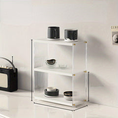 2 Tier Wooden Cup Storage Rack for Bathroom and Kitchen