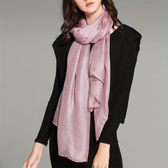 Womens XL Bright Silky Scarf Soft Shawl for Bridal Evening Party