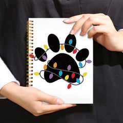 Charming Dog Paw Print Notebook - Perfect for Christmas