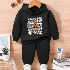 Kids Skull Letter Graphic Halloween Outfit