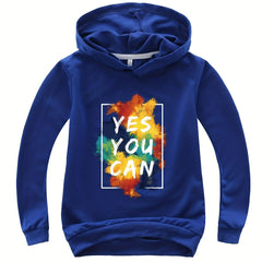 Cozy Letter Print Hoodie for Kids
