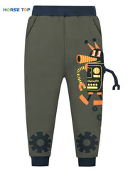 Boys Robot Print Sweatpants Elastic Waist Sports Jogger Pants