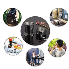 Stainless Steel Folding Cup Portable Mini Wine Cup For Outdoor Camping
