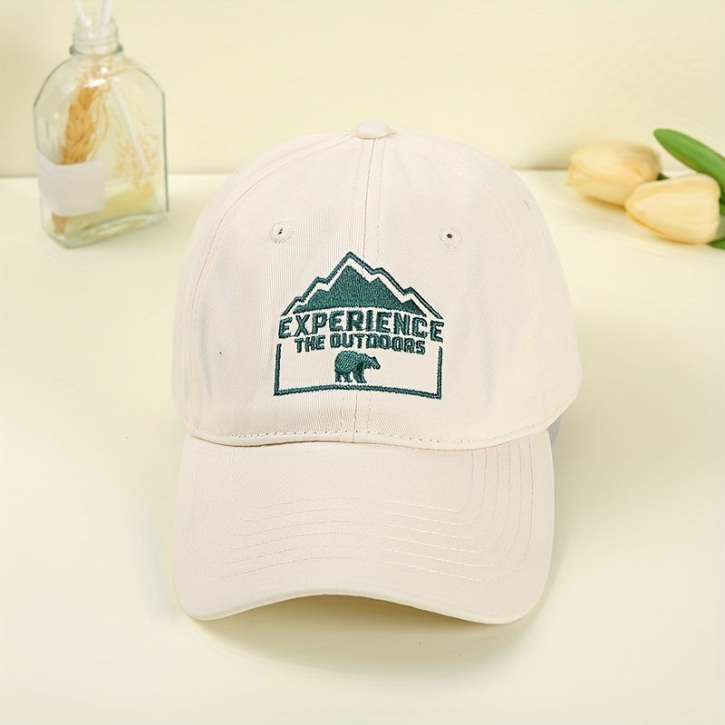 Polar Bear Embroidery Baseball Cap Unisex Sun Hat Adjustable Dad Hat