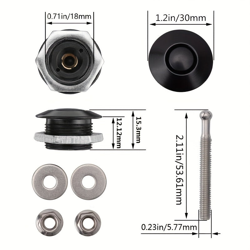 4pcs Universal 30mm 1 18 Hood Pins Lock Kit Secure Car Engine Bonnets