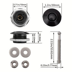 4pcs Universal 30mm 1 18 Hood Pins Lock Kit Secure Car Engine Bonnets