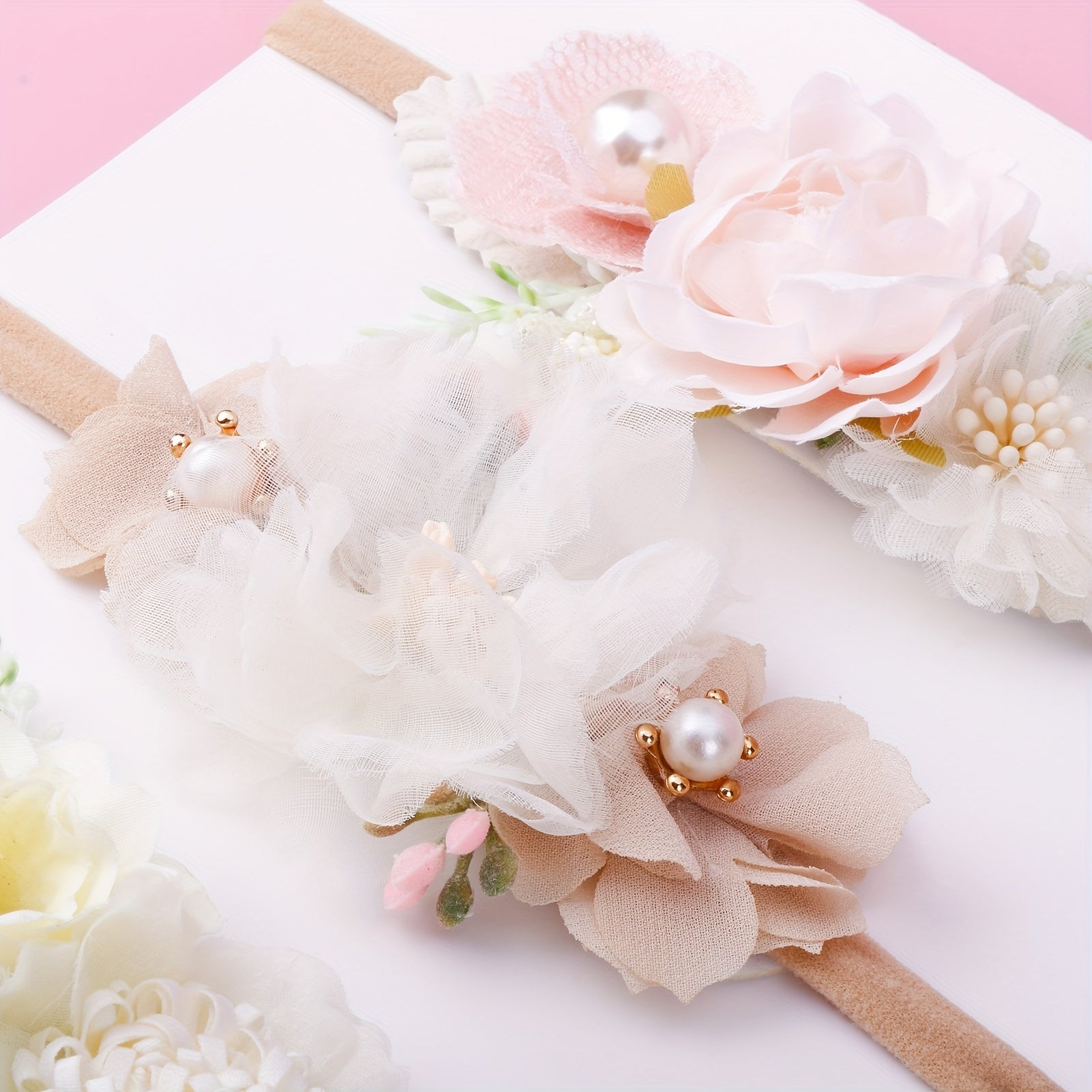 3pcs Baby Hair Ties Flowers Kids Hair Accessories Gift For Children