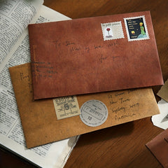 Pack of 10 Japanese Sealing Wax Envelopes Retro Postcards Love Letters