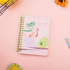 Flamingo Diary Spiral Coil Notebook 60 Pages