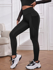 Mesh Contrast Yoga Pants Running Leggings
