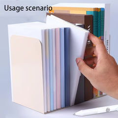 Metal Bookshelf Desktop Storage Rack L-shaped