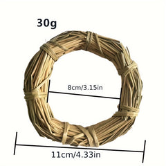 Small Pet Teething Straw Rings, Grass Rings, Chewing Toys