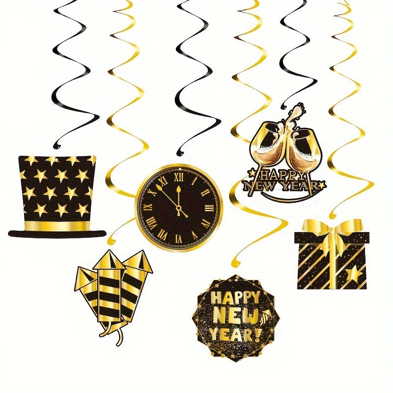 1pc Year Party Decoration Spiral Charm Happy Spiral Hanging Decoration