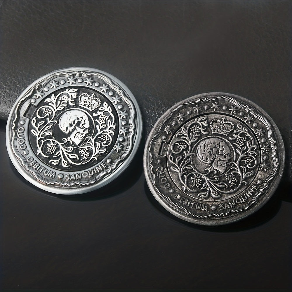 Big Size Blood Oath Marker Coin Retro Carved Pattern Metal Prop Accessories