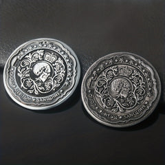 Big Size Blood Oath Marker Coin Retro Carved Pattern Metal Prop Accessories