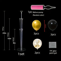 122pcs Confetti Balloon Set With Stand Balloons & Pump Party Supplies