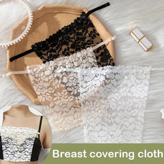 3pcs Floral Lace Chest Cover Anti Peep Shield Pads Lingerie Accessories