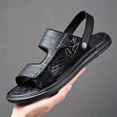 Men's Buckle Slide Sandals, Casual Slip On