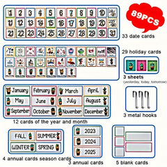 Cartoon Wall Calendar Learning Teaching Props Classroom Supplies