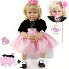 22 Inch Reborn Doll Soft Vinyl Silicone Lifelike Reborn Baby Toddler Toy