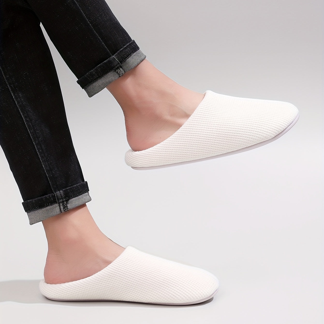 Men's Memory Foam House Slippers with Soft Sole