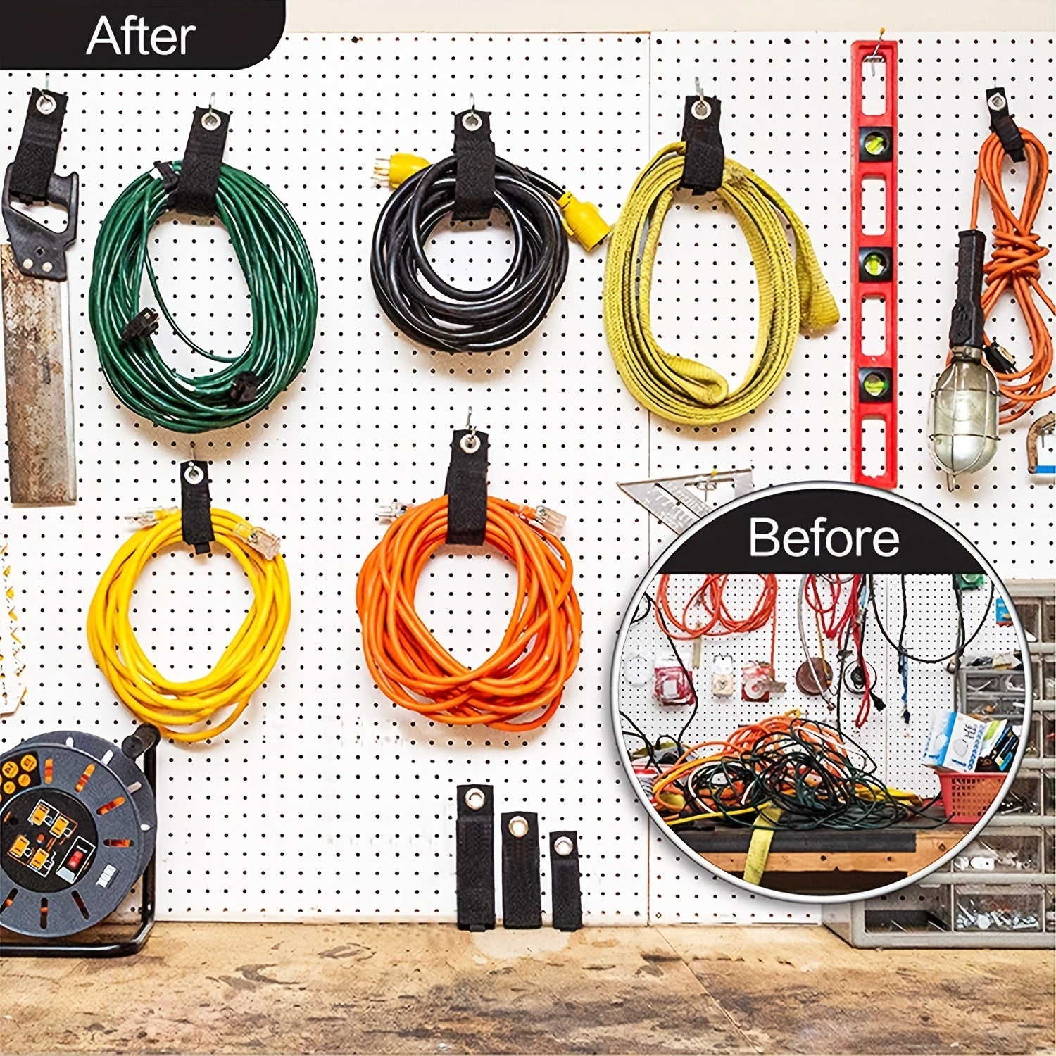 Heavy Duty Storage Straps Extension Cord Storage Organizer Cord Wrap