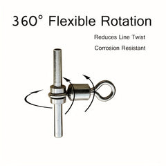 25pcs 3-Way Swivels for Fishing - Strong & Durable T Shape