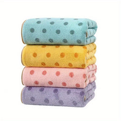 1pc Polka Dots Hand Towel Soft Thickened Face Towel For Home Bathroom