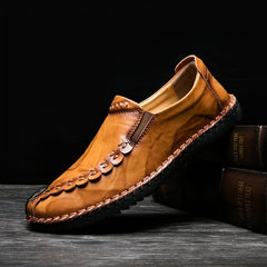 Men's Stitching Leather Outdoor Casual Walking Shoes