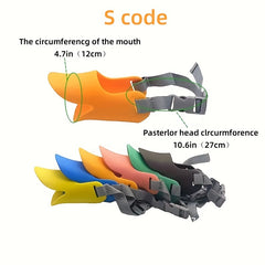 Duck Dog Muzzle - Silicone, Cute Design