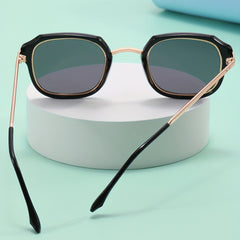 Kids Metal Square Frame Sunglasses UV Protection