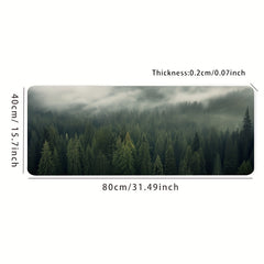 XXL Mouse Pad Foggy Green Forest Mouse Mat