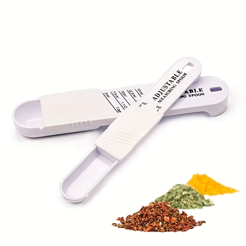 2pcs Adjustable Measuring Spoon Set for Baking and Cooking