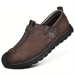 Men's Comfy Loafer Shoes Non slip Slip On Superfine Fiber Leather Shoes