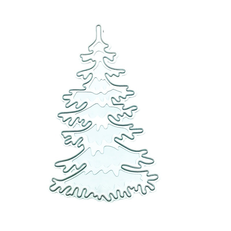 1pc Christmas Tree Embossed Mold Xmas Cutting Stencils Holiday Tools
