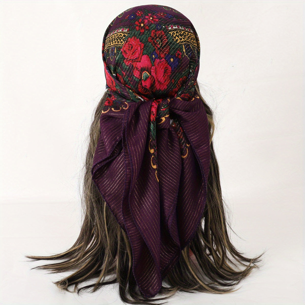 Boho Flower Print Bandana Vintage Scarf Classic Neckerchief