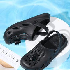 Men's Breathable Non Slip Clogs With Night Light Charm