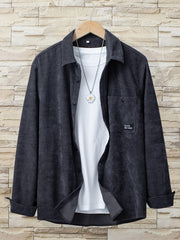 Men's Casual Long Sleeve Button Up Shirt With Pocket