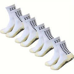Men's Non Slip Football Socks Crew Grip Socks for Football Basketball