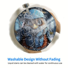 Bird Pattern Round Mouse Pad 20x20cm for Home & Office Use