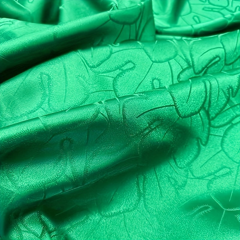 Green Jacquard Satin Fabric Dress Shirt Cheongsam Pajamas Fabric