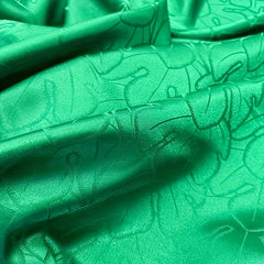 Green Jacquard Satin Fabric Dress Shirt Cheongsam Pajamas Fabric