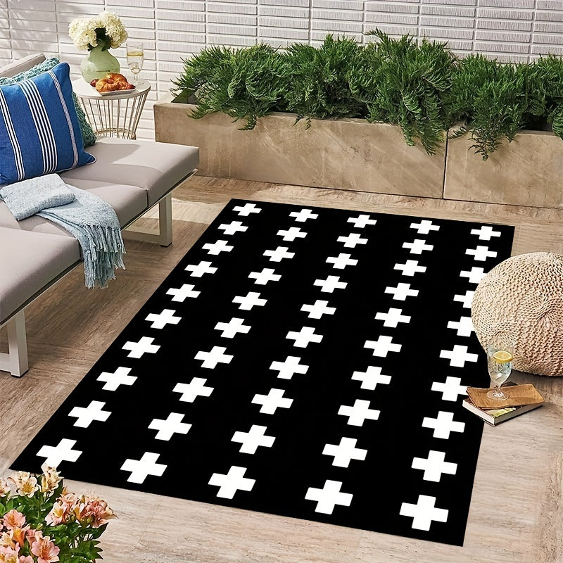 Waterproof Crystal Velvet Outdoor Rug Patio RV Camping Reversible
