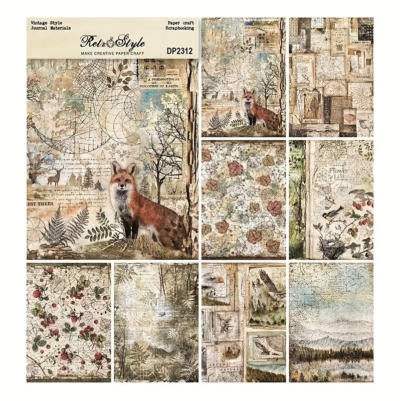 Single Sided Pattern Paper DIY Photo Album Scrapbook Fox